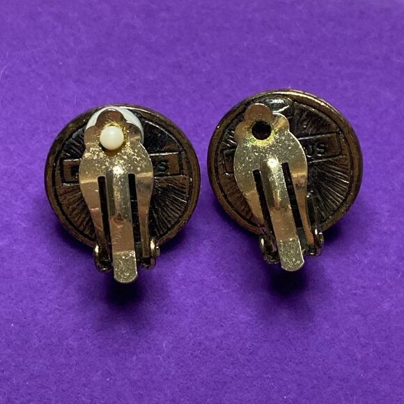 💛 Vintage Heidi Daus "Sparkling Solution" Crystal Accented Earring & Ring Set - Picture 3 of 5